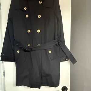 Michael Kors Black Coat with Gold Button